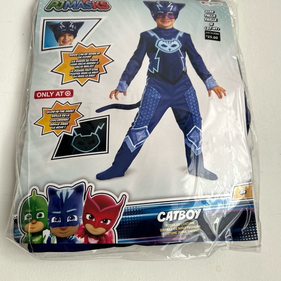 Costume Toddler PJ Masks Deluxe Toddler Catboy Costume Size M 3T-4T New - Picture 4 of 5
